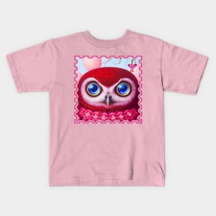 Pink Creepycute Owl Kids T-Shirt